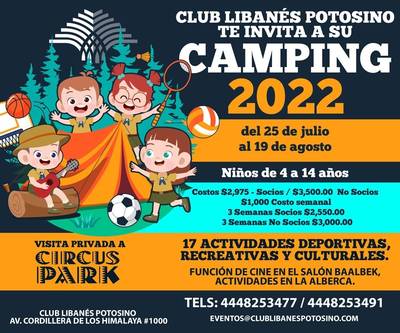 Aplicarán medidas sanitarias en el Camping 2022 del CLP - El Sol de San  Luis | Noticias Locales, Policiacas, sobre México, San Luis Potosí y el  Mundo